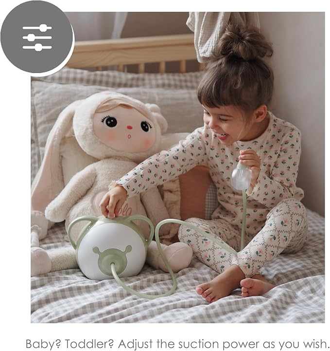 Nosiboo Pro Nasal Aspirator for Babies | Electric Nose Sucker | Made in EU | Adjustable Suction Power | Premium Quality | Award-Winning Design (Sage, 7,8x6,38x6,77 Inch)