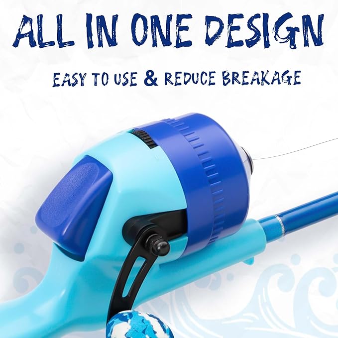 Kids Fishing Pole, Telescopic Fishing Rod, Toddler Collapsible Fishing Rod and Reel Combo with Tackle Box, Fishing Line, Bobber, and Soft Lures for Boy, Girl, Youth, Beginner, Over 4 Years Old