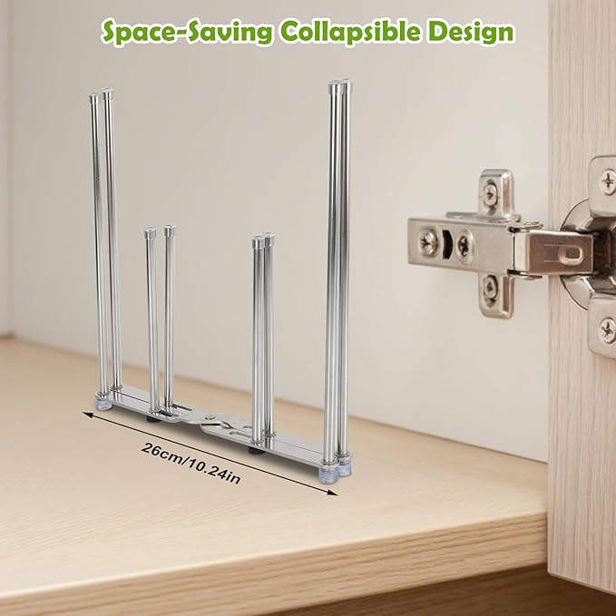 Plastic Bag Drying Holder, Bottle Drying Rack, Multifunctional Kitchen Grocery Bag Stand, Collapsible Cup Draining Rack for Wine Decanter, Mugs, Mason Jars, Water Bottle (10.63 Inches Height)