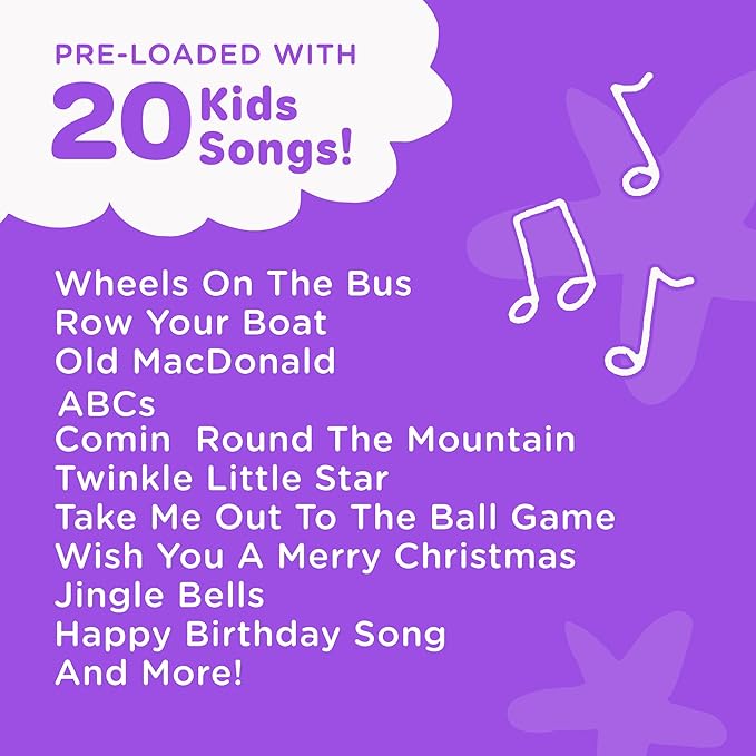 Move2Play, Kids Karaoke Microphone | Includes Pre-Loaded Songs & Bluetooth | Kids Birthday Party Gift | Toy for All Ages 2, 3, 4, 5, 6+ Year Old Girls, Boys & Toddlers