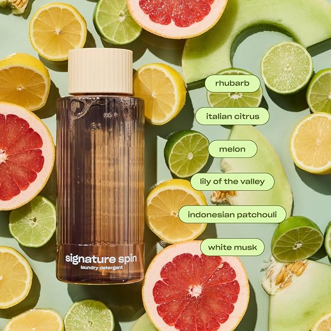 Snif Signature Spin Laundry Detergent, Classic, Clean and Crisp Scent, 64 Loads, Non-Irritating to Skin, Clean, Non-Toxic, Vegan, Cruelty Free, 32oz