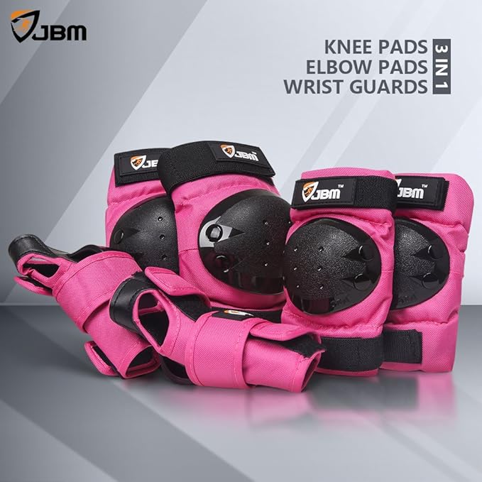JBM Adult & Kids Knee Pads Elbow Pads and Wrist Guards for Inline Skating, Roller Skating, Skateboarding, Scootering