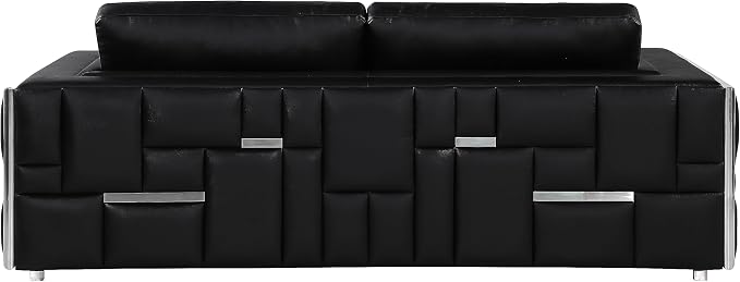 Blackjack Furniture Catania Modern Top Grain Italian Leather Sofa Set - Image 4