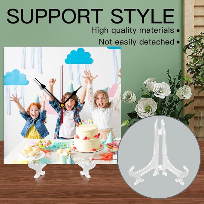 Generic Custom Clocks for Walls Personalized Clocks with Photo Text Logo Customized Round Clock for Birthday Wedding Present Wedding Friend Family Lover, 10inch-25cm