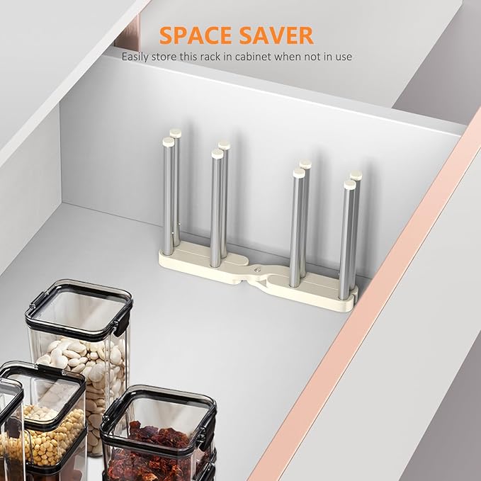 Reusable Storage Bag Drying Rack, Retractable Metal Bottle Drying Rack,Collapsible Cup Draining Rack for Water Bottles, Mason Jars,Mugs,Glass and Sports Bottle (2 PCS)