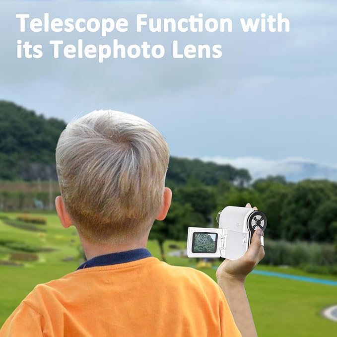 Microscope for Kids - 1000X Portable Handheld Kids Mini Microscope | Telescope with Photo and Video Educational Science Toys | Age 3 4 5 6 7 8 9 10 11 12 Years Old Kids Christmas Birthday Gift