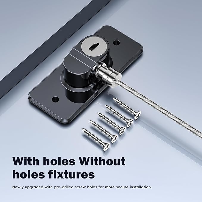 4 Pack Refrigerator Door Lock with Adhesive, No Tools Required, Child Proof Fridge Door Lock for Kids and Pets, Self Adhesive Latch for Freezer, Cabinets, Drawers, Windows (Patent)