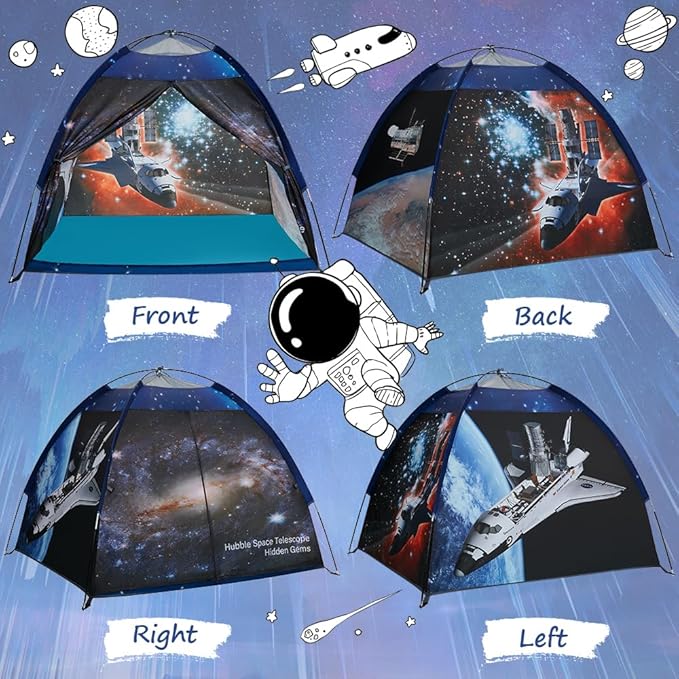 Play Tent for Boys and Girls- Space Shuttle Atlantis with Hubble Dome Tent for Kids Gift- ToddlerPop Up Tent Playhouse for Indoor Imaginative and Physical Play- 47" x 47" x 43 "