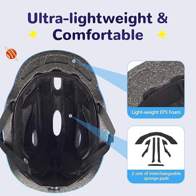 Kids/Youth Bike Helmet for Boys Girls and Teens, Adjustable and Multi-Sport for Bicycle, Kick Scooter, Skateboard, Roller/Inline Skate