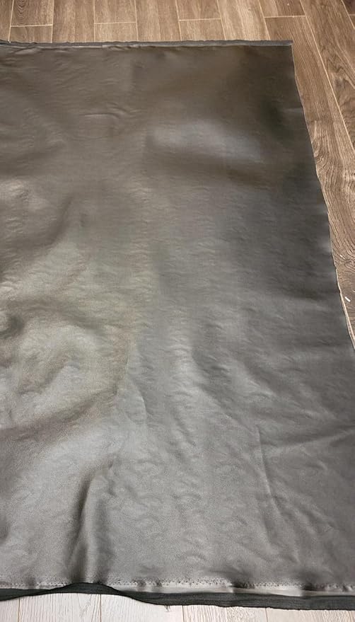 Black Lambtouch 0.8 mm Soft Faux Vegan PU Leather by The Yard Synthetic - Image 4