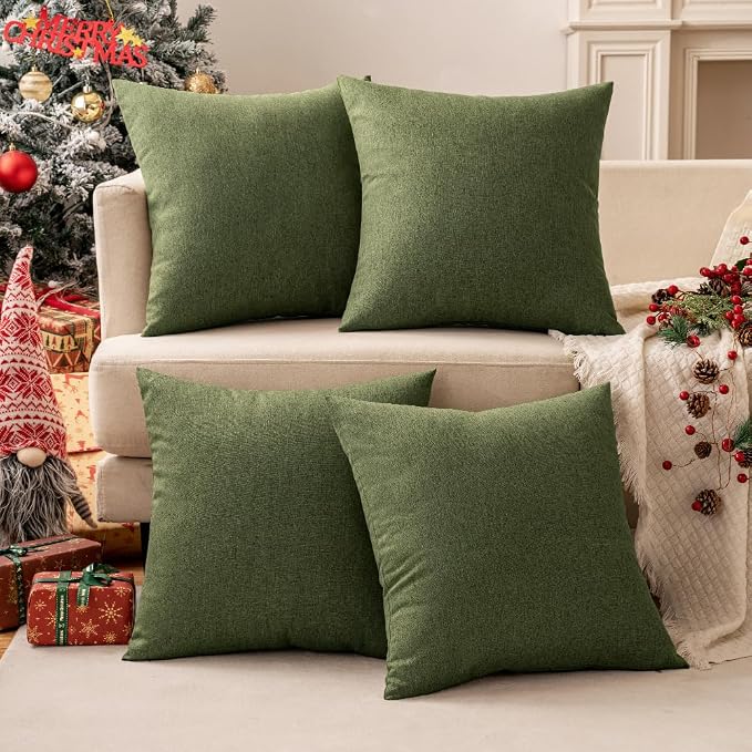 MIULEE Pack of 2 Decorative Outdoor Solid Waterproof Throw Pillow Covers Euro - Image 7