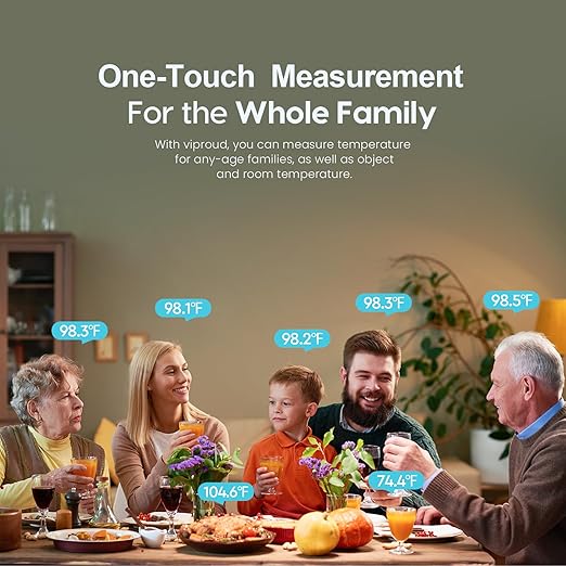 No-Touch Forehead Thermometer for Adults and Kids, Fast Accurate Baby Thermometer with Fever Alarm & Mute Mode - Take Quick Temperature Easily