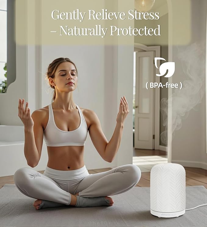 Aromatherapy Diffuser – Ultrasonic Essential Oil Diffuser, Health Night Light, Timer & Auto Shut-Off, BPA-Free, 120ml Diffusers for Home, Office, or Spa