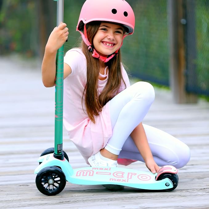 Micro Kickboard - Maxi Deluxe LED - Three Wheeled, Lean-to-Steer Swiss-Designed Micro Scooter for Kids with Motion-Activated Light-Up Wheels for Ages 5-12 …