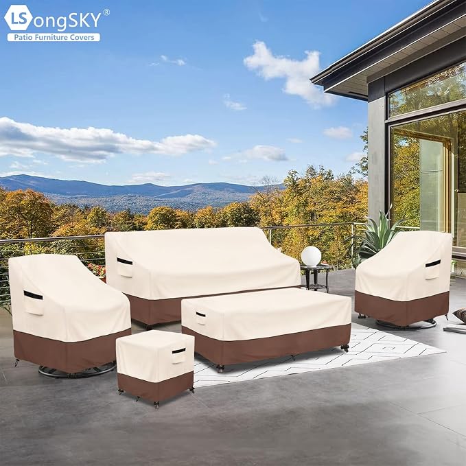Outdoor Swivel Chair Cover 2 Pack, 100% Waterproof Heavy Duty Patio Chair Covers - Image 8