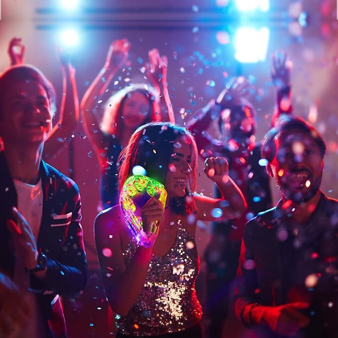 Aywewii LED Tambourine for Kids & Adults, Light Up Toys Handheld Musical Flashing Tamborine with 3 Modes, Sensory Toys Autism Toys for Birthday, Christmas, Concerts & Party