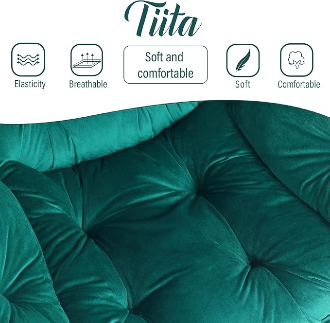 Tiita Lazy Chair with Ottoman, Comfy Leisure Sofa Armchair with Ottoman - Image 9