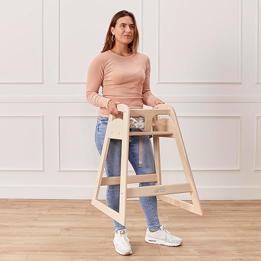 ECR4Kids ASATT High Chair, Toddler Chair, Antique White