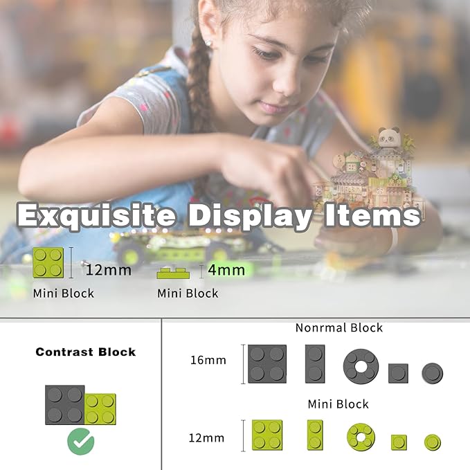 Panda Tea Shop Mini Street Scape Building Blocks, Panda Creative Building Toys for Girls 6-12, Gift Idea for Kids Adults (860PCS)