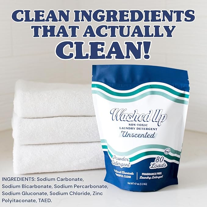 Laundry Detergent Powder | Safe for Sensitive Groups | Powerful Clean | Plant & Mineral-Based | Made in USA