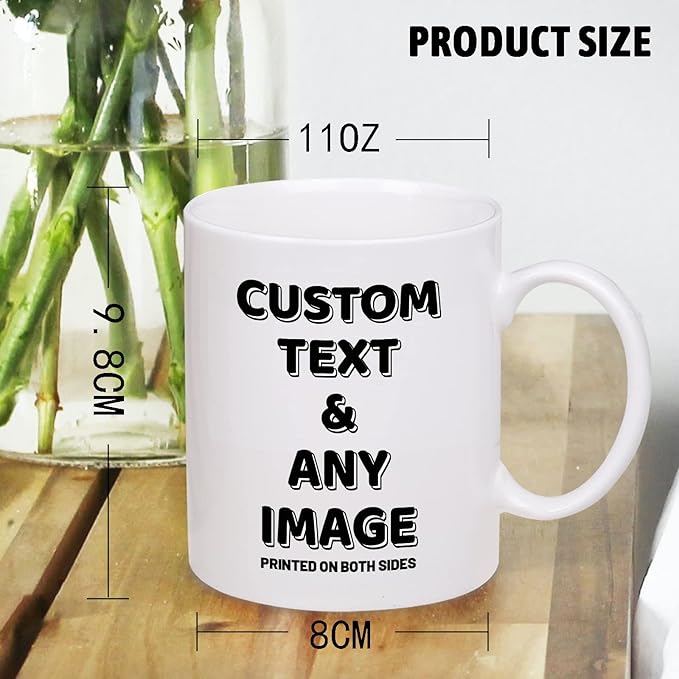 Personalized photo Mug Custom Mug Design Your Own Style with Words Picture, 11oz Multiple Colors Personalized Gifts Custom Cups for Birthday Anniversary Christmas, Party Favors Mug Wholesale