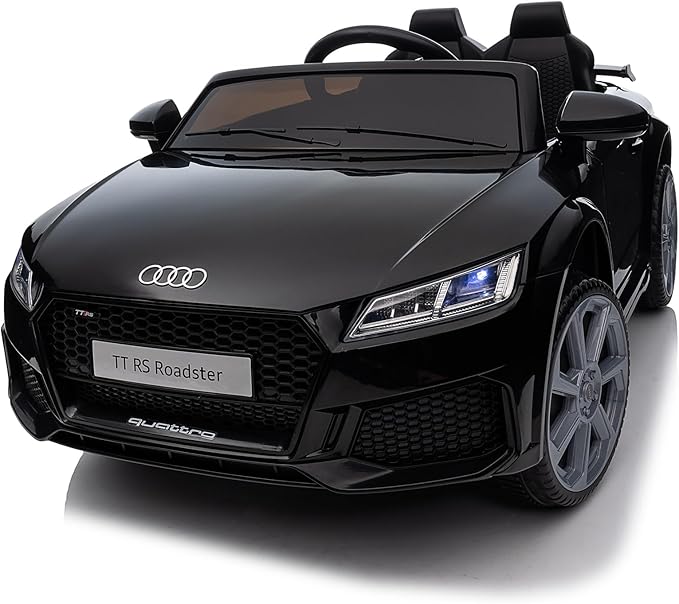 Electric Ride on Car for Kids, Licensed Audi 12V 7Ah Kids Ride-on Toy for Toddlers 3-5 Year Old with Remote, Bluetooth - Black