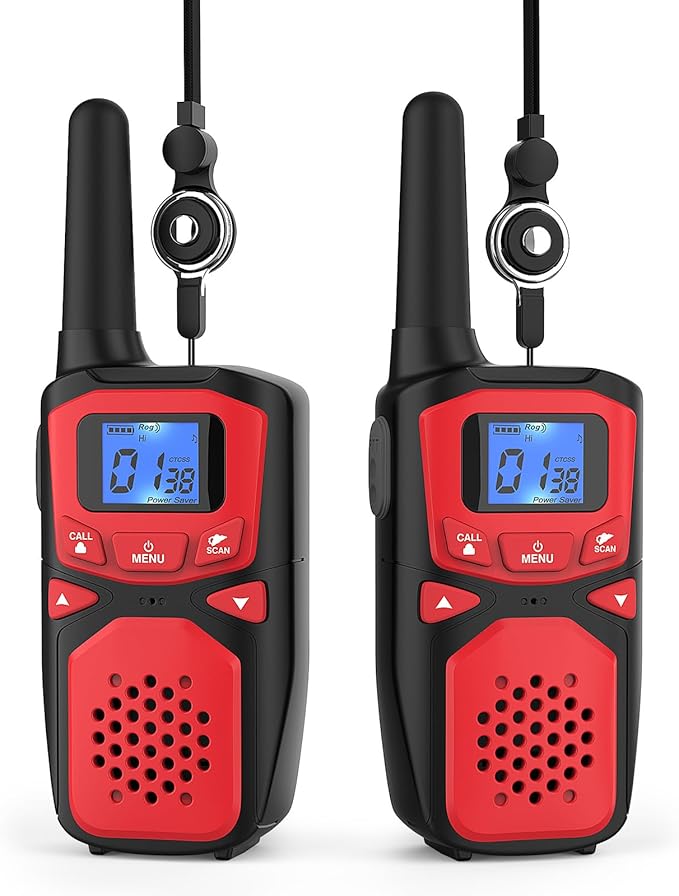 WokTok Adult Walkie Talkies Long Range Rechargeable Portable Two-Way Walkie Talkie, Camping Gear, SOS Sirens, NOAA Weather Alarms, Kid's Toys, Easy-to-Use Walkie Talkies,2 Packs(No Batteries)