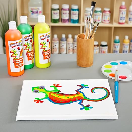 Colorations BioColor FBIOGR Fluorescent Green Paint - 16 oz.