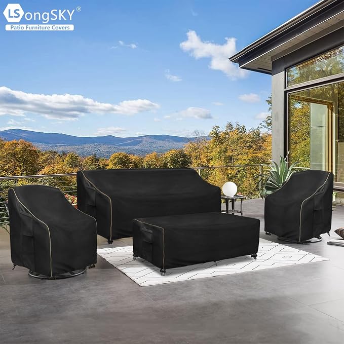 Outdoor 2-Seater Loveseat Cover, Patio Sofa Covers Fits up to 58W x 32.5D x 31H - Image 6