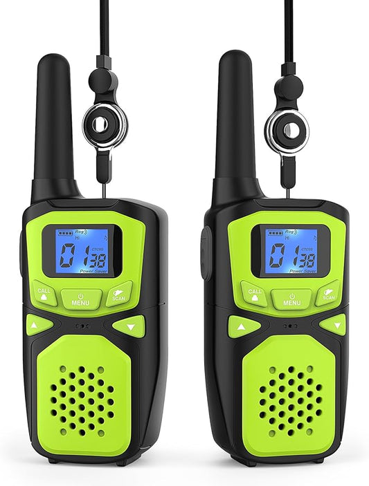 WokTok Adult Walkie Talkies Long Range Rechargeable Portable Two-Way Walkie Talkie, Camping Gear, SOS Sirens, NOAA Weather Alarms, Kid's Toys, Easy-to-Use Walkie Talkies,2 Packs(No Batteries)