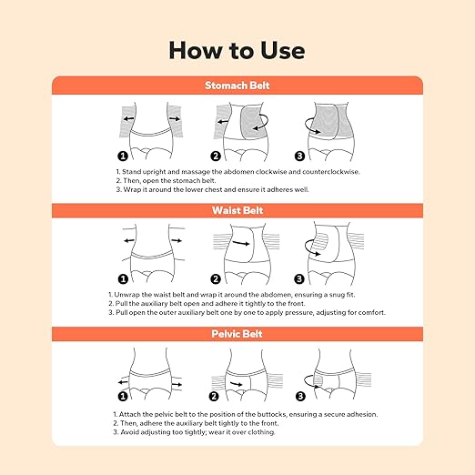 3 in 1 Postpartum Belly Band (Black), Post Partum Waist Binder, Posture Correction Abdominal Binder, Belly Band Postpartum Belly Wrap, Postpartum Belly Wrap (For waistline 29"-37", L)