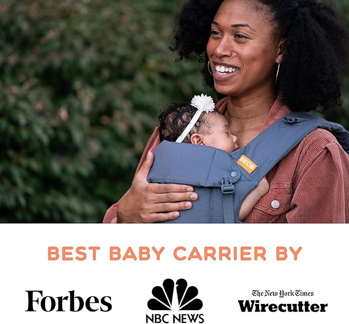Beco Gemini Baby Carrier from Newborn to Toddler - Certified Ergonomic Newborn Baby Carrier for Infants and Children of 7-35 lbs - M Shape, Adjustable Seat, 100% Organic Cotton (Metro Black)
