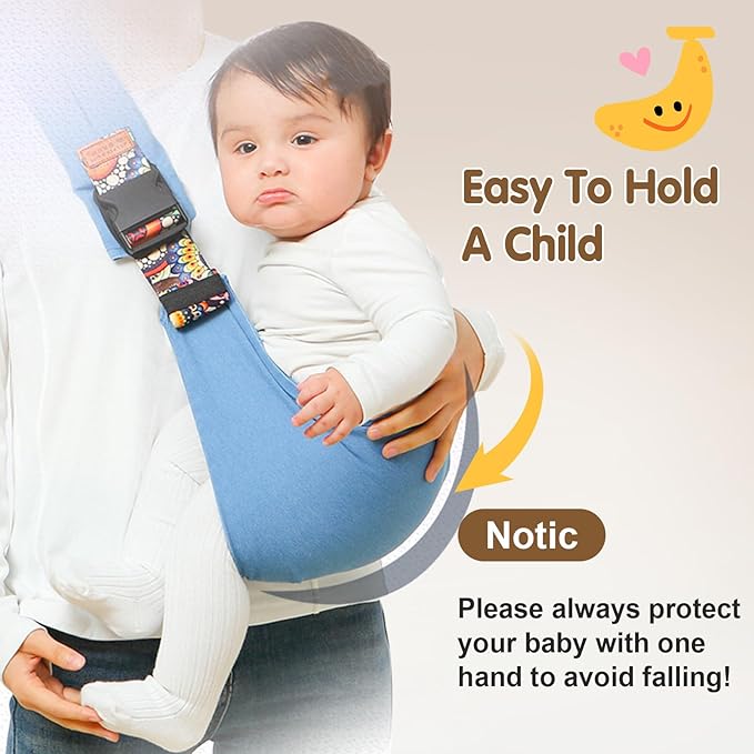 Baby Sling Carrier,Toddler Carrier, 2025 New Baby Sling,Portable and Lightweight Sling,Non-Slip Hip Seat Carrying 10-30lbs(Blacksail)