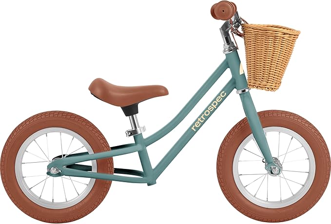 Retrospec Baby Beaumont Kids' Balance Bike for Toddlers, No Pedals, Cushioning Air Filled Tires for Boys and Girls Ages 18 Months - 3 Years, with Adjustable Seat Height