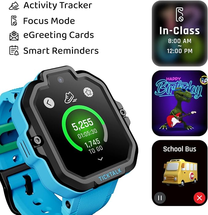 TickTalk 5 - Kids Smart Watch with GPS Tracker, Video Calling, SOS, & Parental Controls | Smartwatch with Free Music, Texting, Kid Phone Call and Text, Boys & Girls - 4G Smart Watch for Kids 3-12