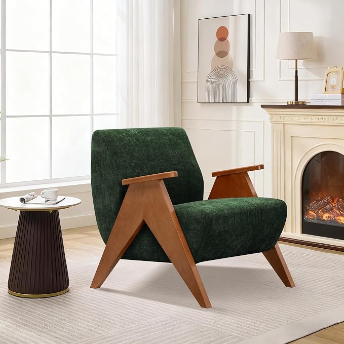 2 Pcs Home Accent Chair Mid Century Modern Accent Chair - Image 8