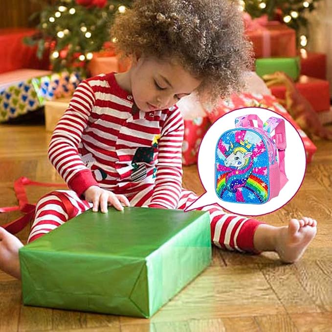 gxtvo Toddler Backpack Leash, 9.5" Kids Safety Leashes Bookbag for Children Boys Girls - Unicorn/Butterfly/Mermaid/Dinosaur