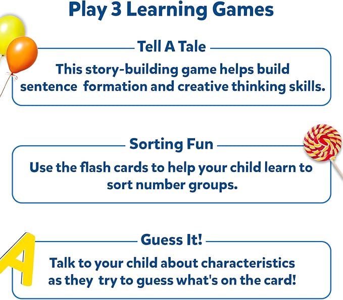 Skillmatics Thick Flash Cards for Toddlers - Letters, Numbers, Shapes & Colors, Montessori Toys, Preschool Learning Activities, Learning Aids, Gifts for Kids Ages 1, 2, 3, 4 Years