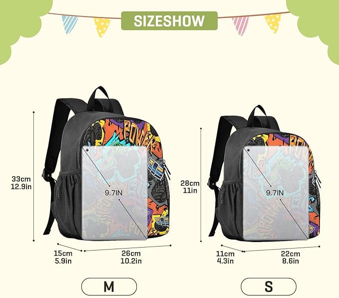 Toddler Monster Truck Car Waterproof Mini Backpack Boys/Girls Cute Small Backpack Kindergarten Preschool Bags 11 Inch