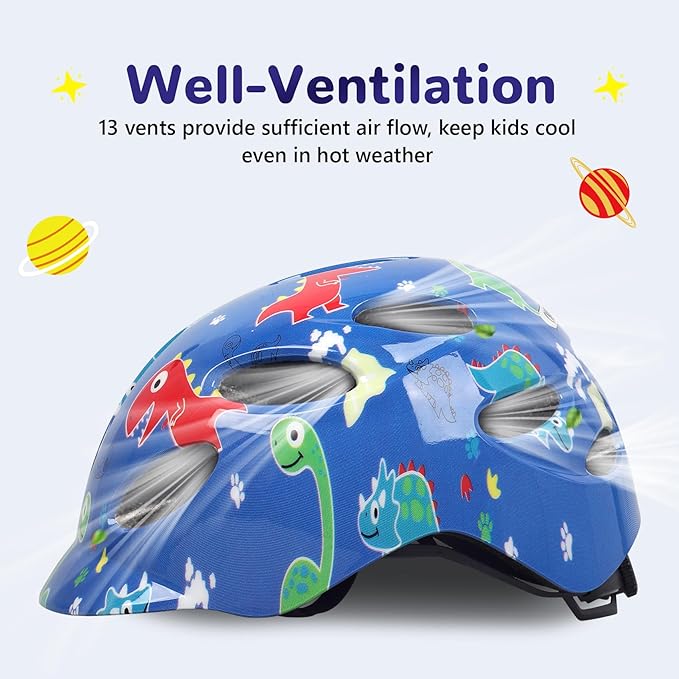 Kids/Youth Bike Helmet for Boys Girls and Teens, Adjustable and Multi-Sport for Bicycle, Kick Scooter, Skateboard, Roller/Inline Skate