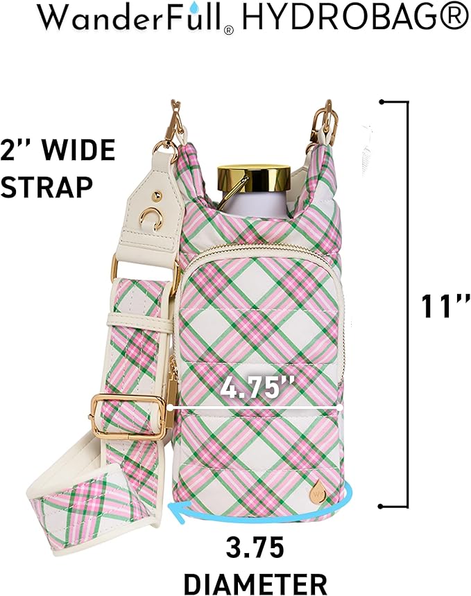 WanderFull® Original HydroBag® Collection, Water Bottle Holder w/Strap & Phone Pocket, Hands-Free Crossbody Water Bottle Bag