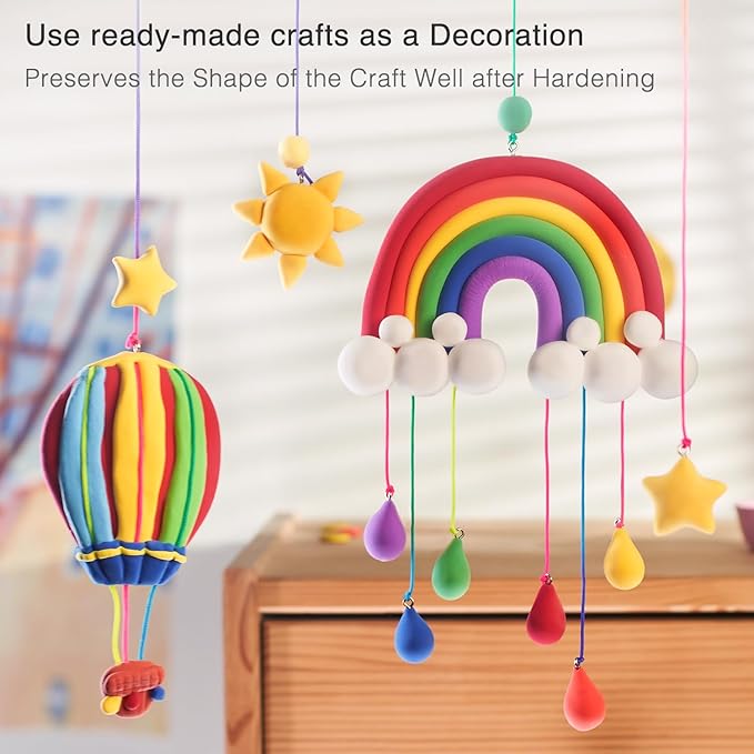 FlyFlag Air Dry Clay - 70 Colors, Ultra Light and Soft, Non-Toxic Modeling Clay for Kids with Tools and Tutorials, for Creative Play and Learning