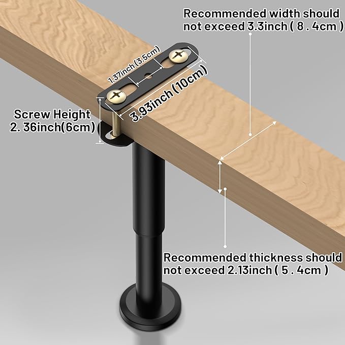 Wlrrcwdttc 4 Pcs Adjustable Height Bed Support Legs 5.9-10.5 inch, Bed Frame - Image 6