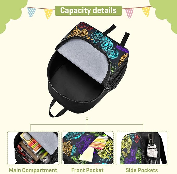 Toddler Monster Truck Waterproof Mini Backpack Boys/Girls Cute Small Kindergarten Pre School Bag (S)