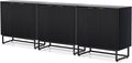 EYYTHUNG Fluted Storage Cabinets Set of 3, Sideboard Buffet Cabinet Modern by EYYTHUNG
