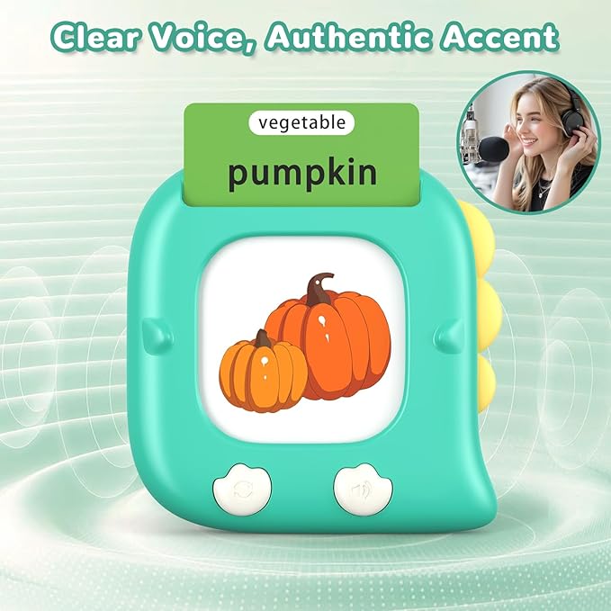 Kidzdo Talking Flashcards for Toddlers, 560 English Sight Words Educational Toy, Pocket Speech Therapy Toys, Autism Sensory Toys for Kids 1-6, Birthday Xmas Gift for Boys