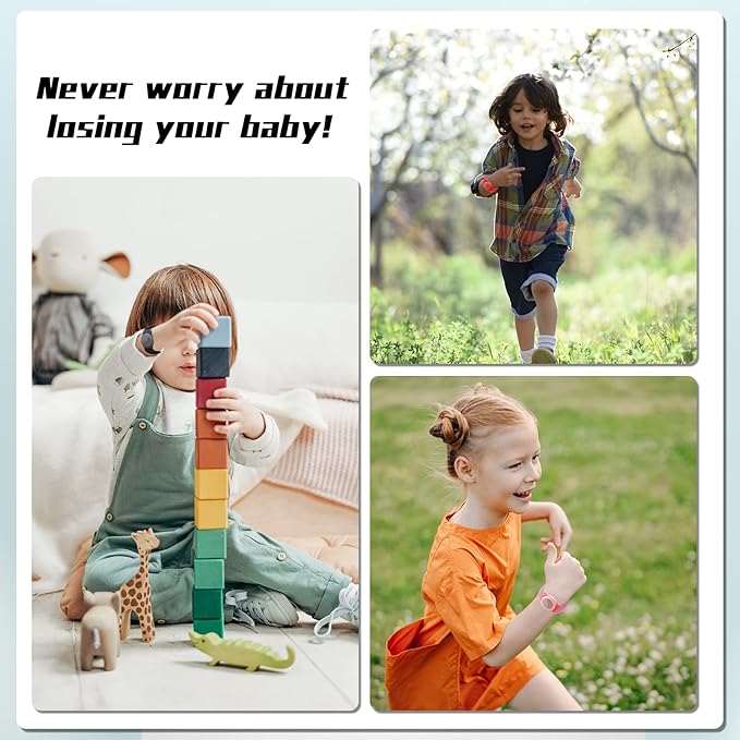 Kids Bracelet Compatible with AirTag, GPS Kid Tracker Holder Braided Wristband for Apple Air Tag, 2022 Upgraded Nylon Adjustable Anti Lost Airtag Watch Band for Kids Children Elders (pink)