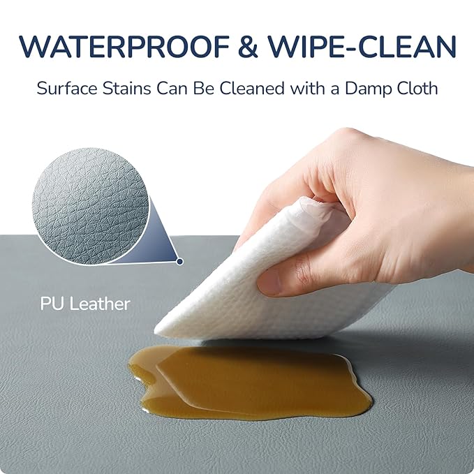 Baby Play Mat for Floor,1.3'' Thick Memory Foam Play Mat,50''x50'' Tummy Time Mat with PU Leather,Cushioned & Waterproof Playpen Mats,Non Slip Crawling Padded for Toddlers,Infants,Kids