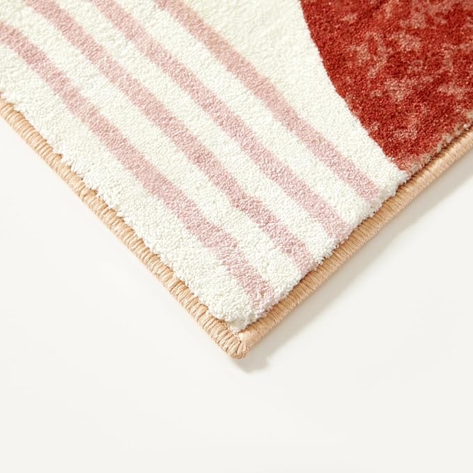 RoomTalks Mid Century Modern Washable Rug, Boho Cute Aesthetic 5x7 Area Rugs - Image 7