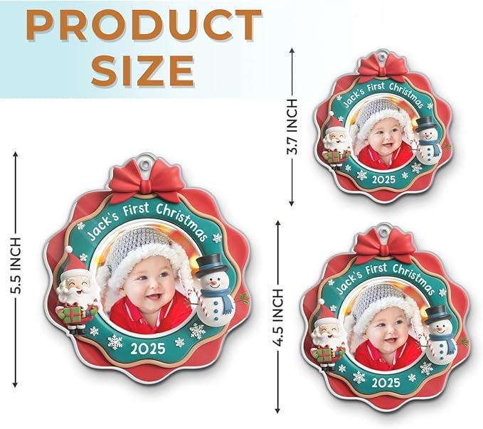 Pawfect House Custom Photo Acrylic Ornament, Personalized Christmas Baby Shower, Gender Reveal Gifts For New Moms, New Dads, New Parents, Christmas Tree Decorations For New Parents, House Warming Gift